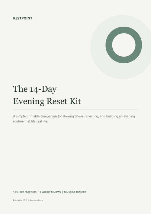 Cover of the Restpoint 14-Day Evening Reset Kit printable PDF